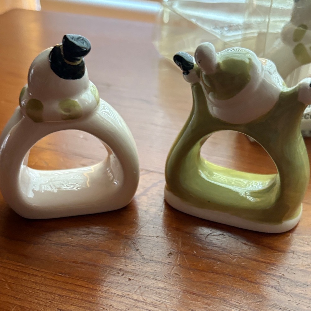 Festive Snowman Napkin Rings Set - Picture 7 of 8